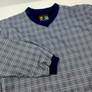 Forrester’s‎ Outerwear Pullover Front Slash Pockets Plaid VNeck Made USA Large